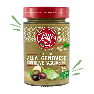 Pesto alla Genovese mit Taggiasche Oliven