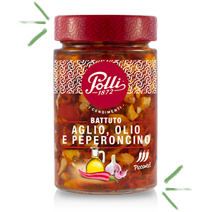 Knoblauch, Öl und Chilischoten
